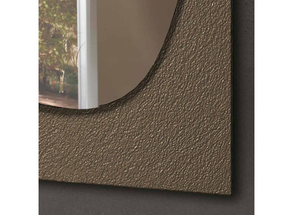 Nástěnné zrcadlo s kovaným skleněným rámem vyrobené v Itálii - Maverick Viadurini