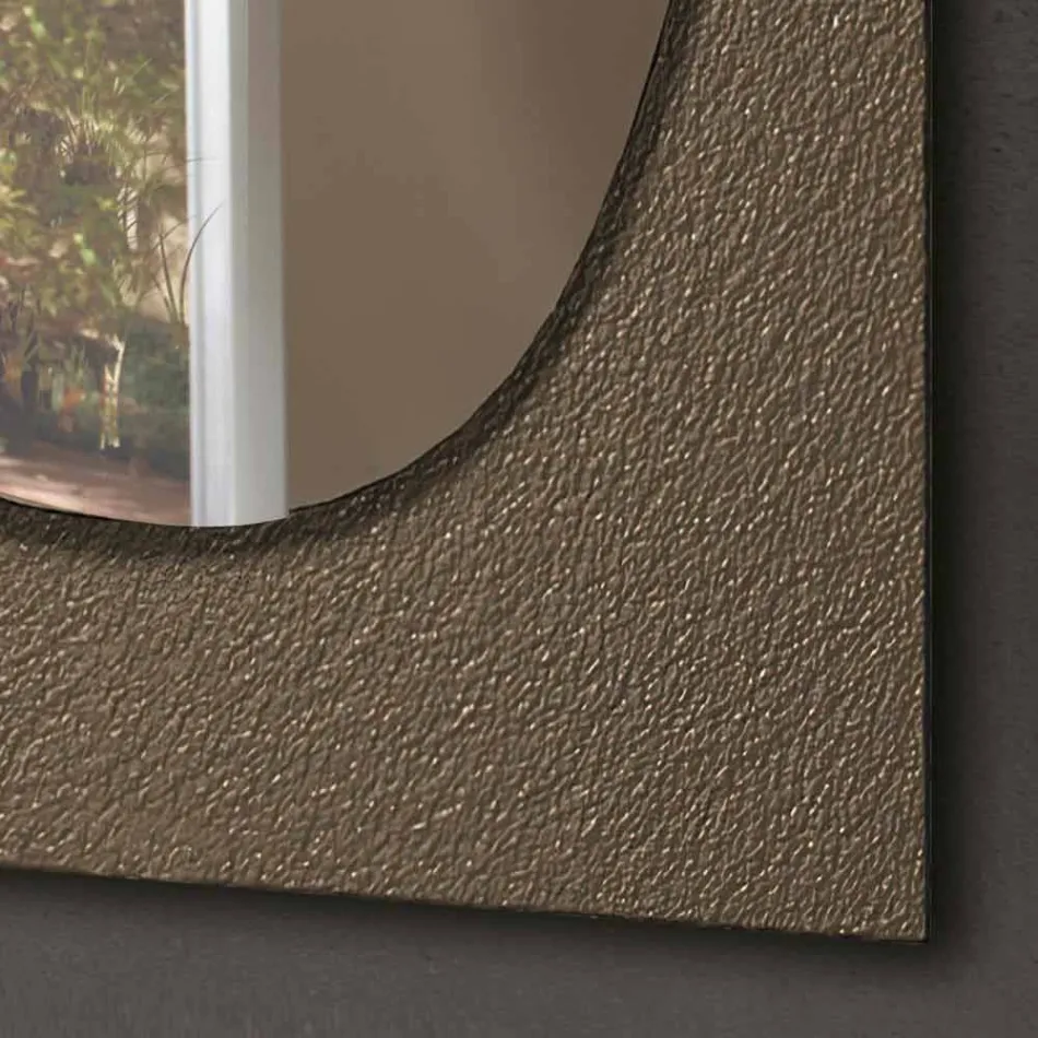 Nástěnné zrcadlo s kovaným skleněným rámem vyrobené v Itálii - Maverick Viadurini