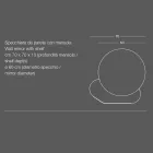 Nástěnné zrcadlo s kovovou policí v různých barvách Moderní design - Hera Viadurini