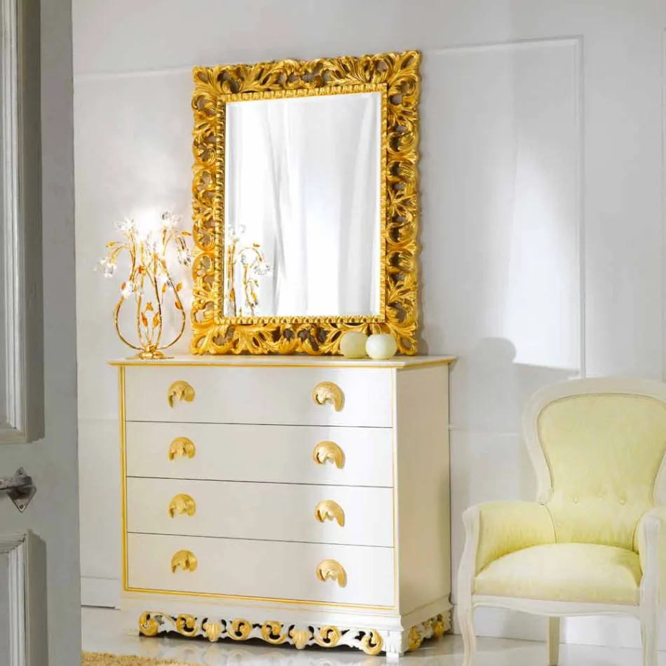 Nástěnné zrcadlo klasické konstrukce Ives, 100x120 cm Viadurini