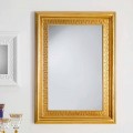 Zrcadlo designer stěna s dřevěným rámem Viva, 96x132 cm
