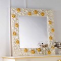 Mirror designer stěnu zdobí růže květ