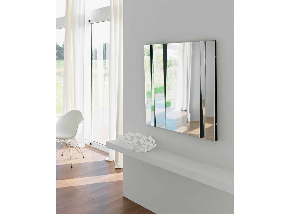 Moderní designové sklo a kovové nástěnné zrcadlo vyrobené v Itálii - Pallino Viadurini