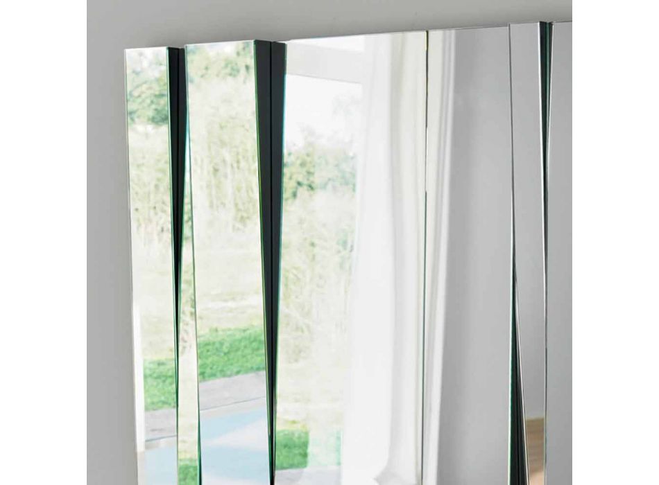 Moderní designové sklo a kovové nástěnné zrcadlo vyrobené v Itálii - Pallino Viadurini