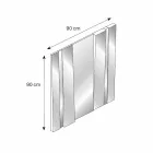 Moderní designové sklo a kovové nástěnné zrcadlo vyrobené v Itálii - Pallino Viadurini