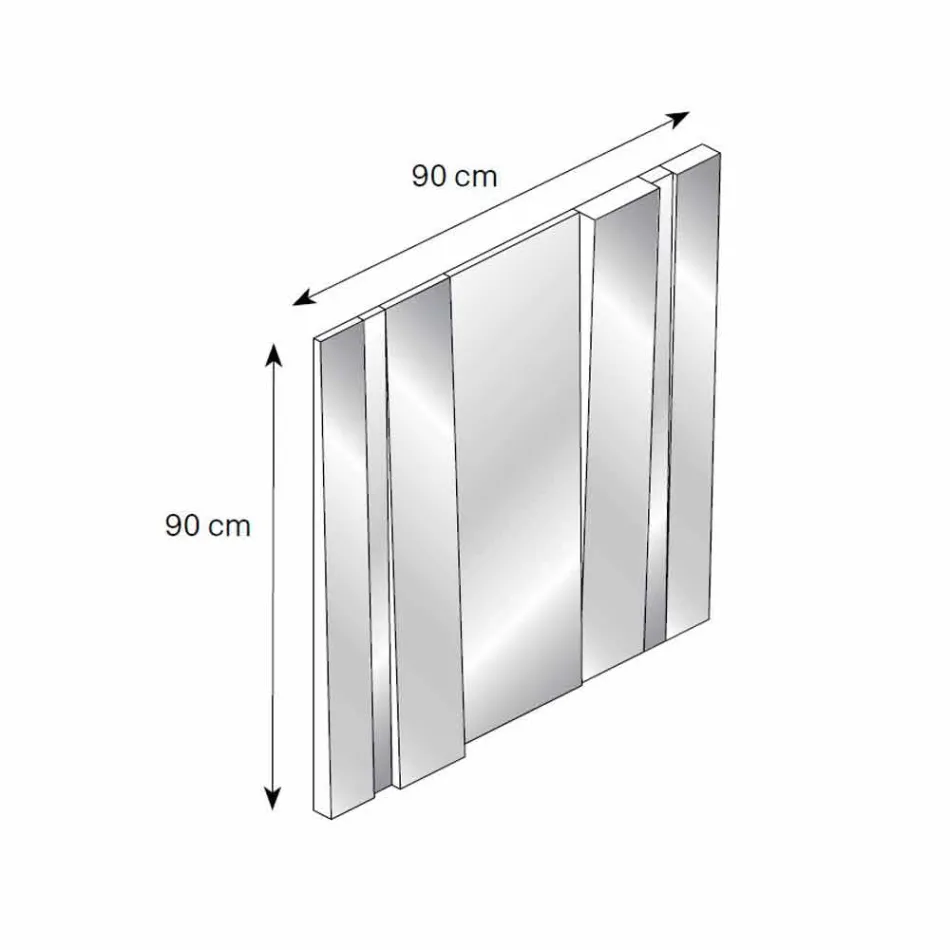 Moderní designové sklo a kovové nástěnné zrcadlo vyrobené v Itálii - Pallino Viadurini