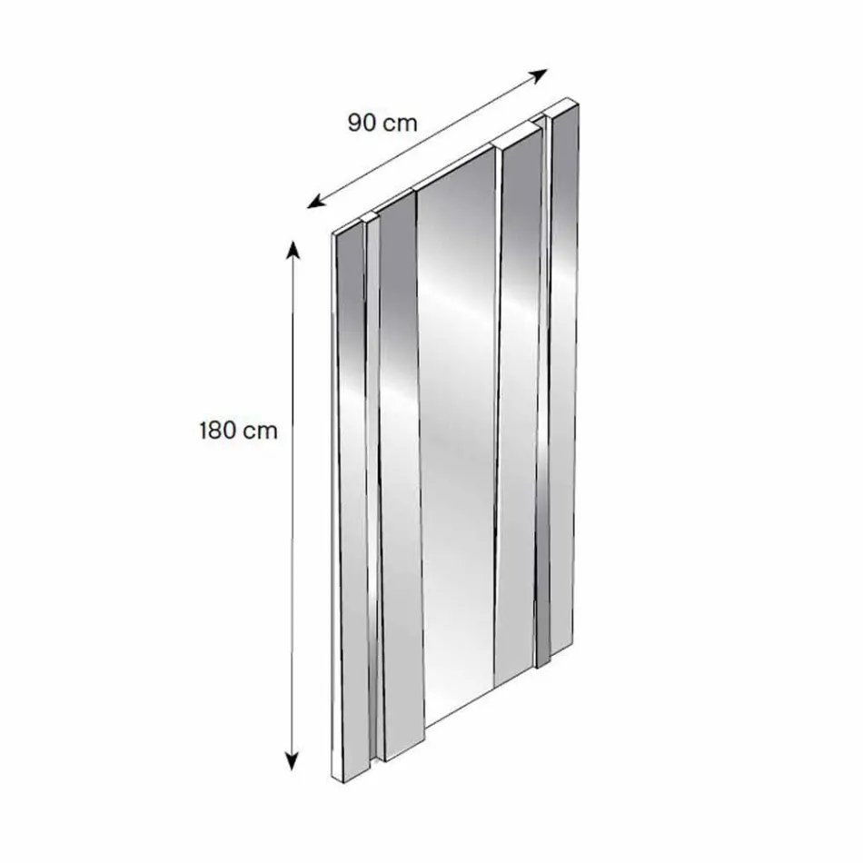 Moderní designové sklo a kovové nástěnné zrcadlo vyrobené v Itálii - Pallino Viadurini