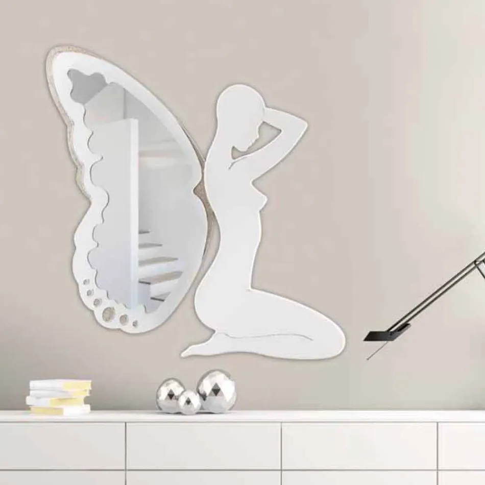 Design zrcadlo stěn Trilli Bianca od Viadurini Decor Viadurini