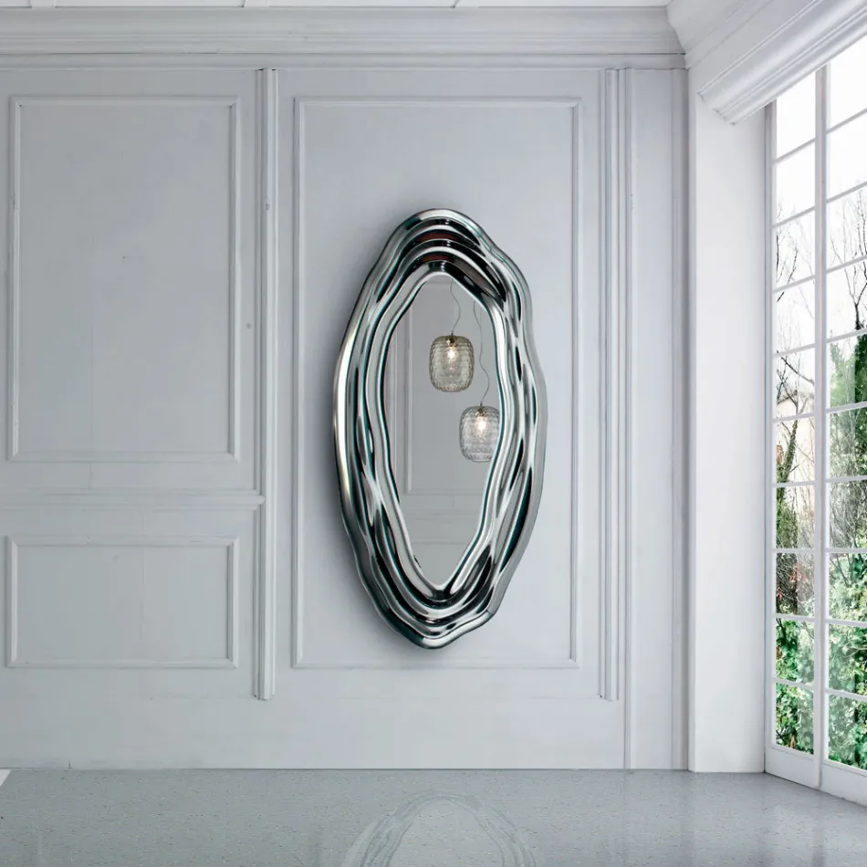 Křišťálové nástěnné zrcadlové zrcadlo Made in Italy - Pescara Viadurini