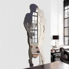 Man & Woman moderní design Mdf stěnové zrcadlo tvarované ručně Viadurini