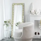 Nástěnné zrcadlo ve zlaté, stříbrné nebo bronzové plexi s rámem - Nektar Viadurini