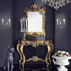 Dřevěné nástěnné zrcadlo a mdf vyrobené v Itálii Andrea konzole stolu Viadurini