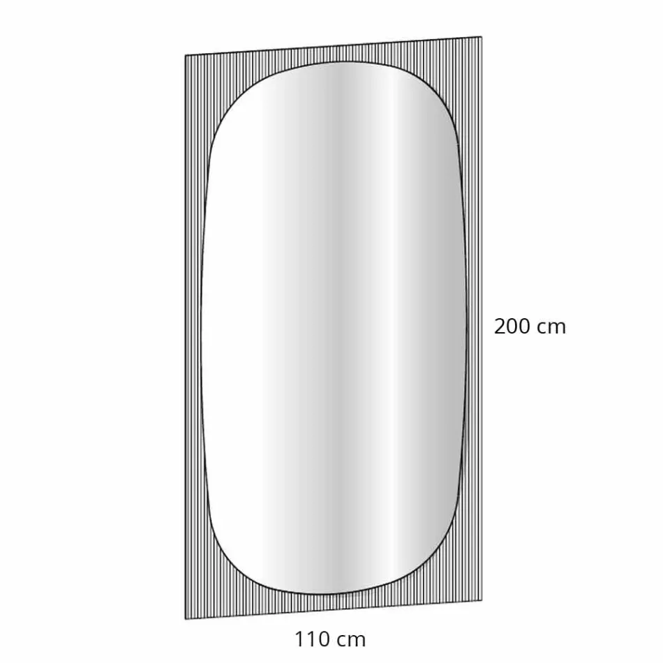 Moderní nástěnné zrcadlo s bronzovým barevným zrcadlem vyrobené v Itálii - Bandolero Viadurini