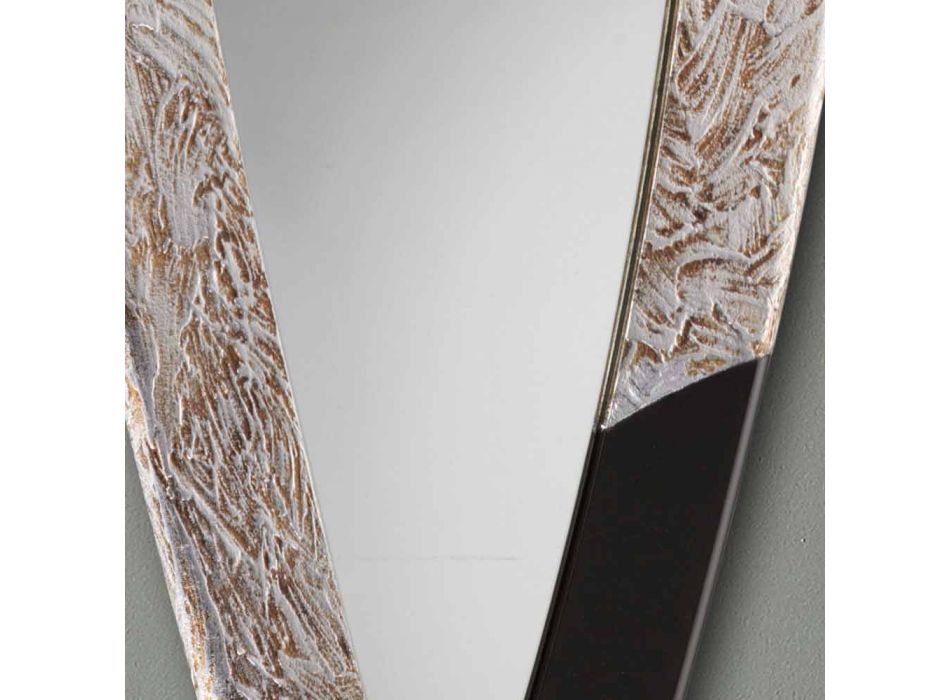 Moderní zrcadlo ve stříbrném listě vyrobené v Itálii Urbino Viadurini