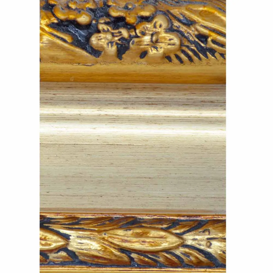 Moderní nástěnné zrcadlo v jedle dřevo vyrobené v Itálii Armando Viadurini