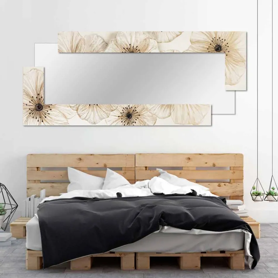 Moderní zrcadlo stěny v pryskyřici vyráběné v Itálii Sacile Viadurini