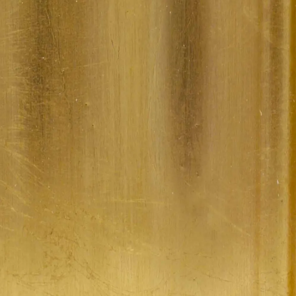 Zlato, stříbrné nástěnné zrcadlo z jedle z Itálie Silvio Viadurini