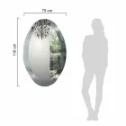 Oválné nástěnné zrcadlo z vlnitého křišťálového skla Made in Italy - Eclisse Viadurini