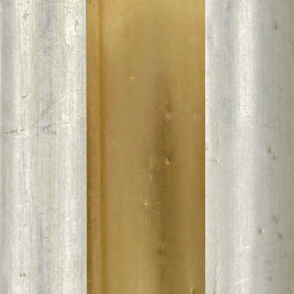 Jedle dřevěné dřevěné zrcadlo s podstavcem z Itálie Jonni Viadurini