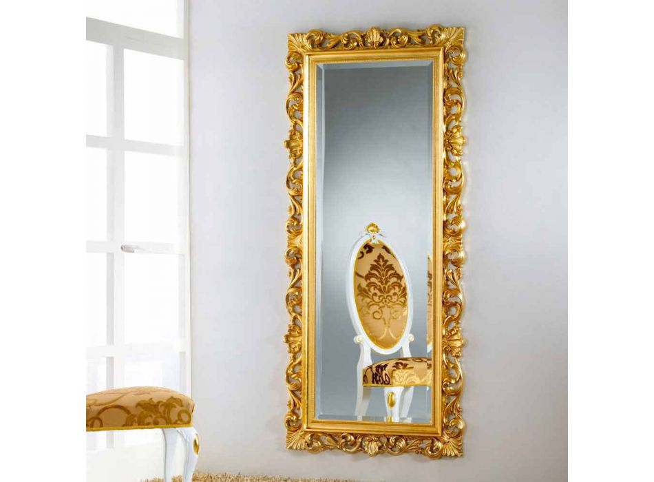 Zrcadlo podlaha / stěna design s pozlátko úpravou Mata Viadurini