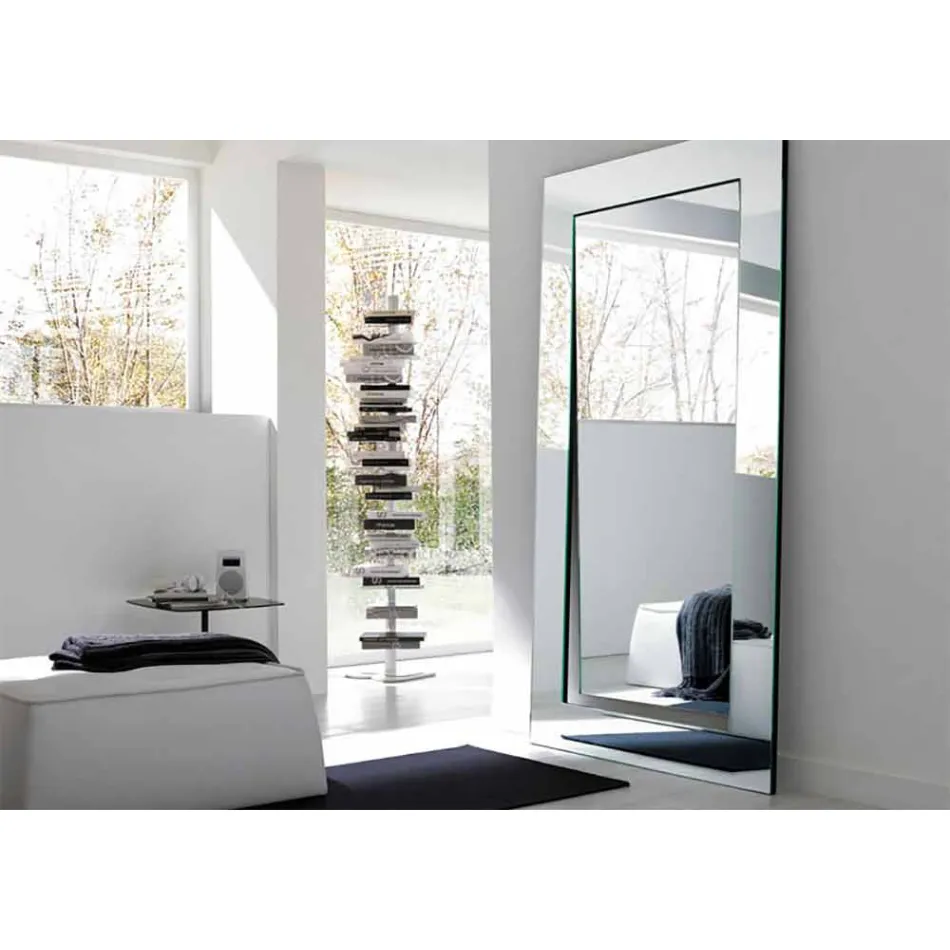 Obdélníkové podlahové zrcadlo moderního designu vyrobené v Itálii - Salamina Viadurini