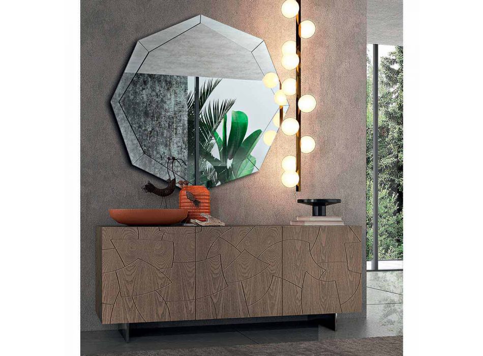 Designové zrcadlo v zrcadlovém křišťálovém provedení Made in Italy - Bolina Viadurini