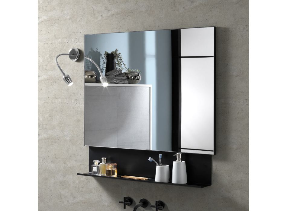 Zrcadlo z leštěného drátu s krytým rámem Made in Italy - Chci Viadurini