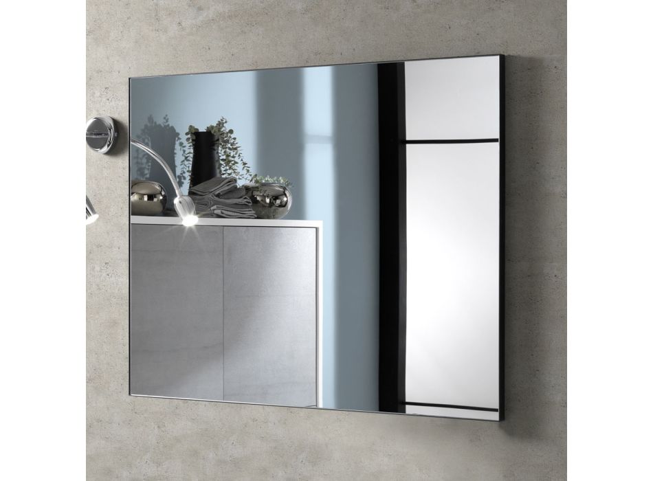 Zrcadlo z leštěného drátu s krytým rámem Made in Italy - Chci Viadurini
