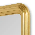 Ručně zdobené dřevěné zrcadlo ve zlatém listu Made in Italy - Navona Viadurini