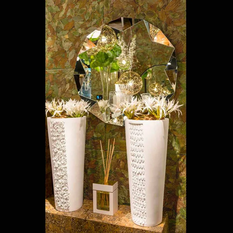 Zrcadlový moderního zeď pomocí trojrozměrné konstrukce Diamond Viadurini