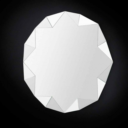 Zrcadlový moderního zeď pomocí trojrozměrné konstrukce Diamond Viadurini