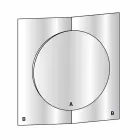 Moderní design Nástěnné zrcadlo Vyrobeno ze 3 panelů vyrobených v Itálii - Bristol Viadurini