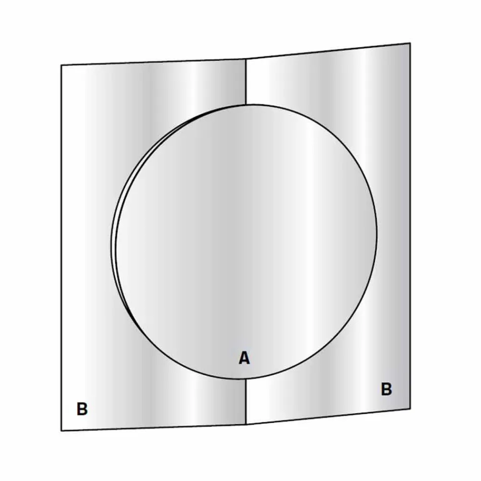 Moderní design Nástěnné zrcadlo Vyrobeno ze 3 panelů vyrobených v Itálii - Bristol Viadurini