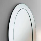 Moderní oválné podlahové zrcadlo se šikmým rámem vyrobené v Itálii - Salamina Viadurini