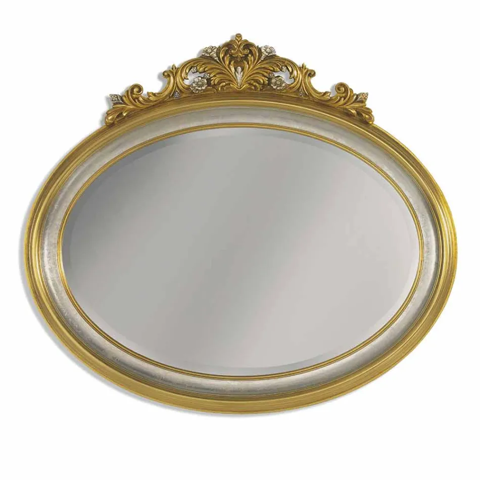 Zrcadlo nástěnné vlysy pryskyřice a jedle dřevo vyrobené v Itálii Alberto Viadurini