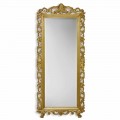 Zrcadlo nástěnné ayous dřevo ručně zlato, stříbro v Itálii Francesco
