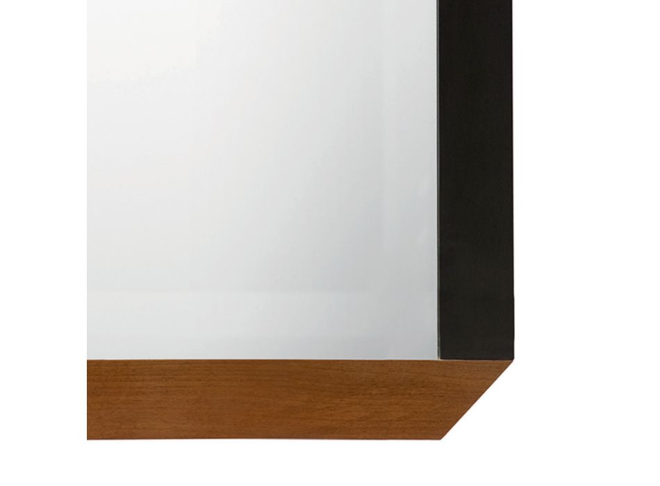 Obdélníkové zrcadlo s dřevěným rámem Made in Italy Design - Cira Viadurini