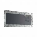 Obdélníkové designové zrcadlo se skleněným rámem vyrobené v Itálii - Eclisse
