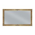 Obdélníkové zrcadlo ve zlatém listu se zemním zrcadlem Made in Italy - Pele