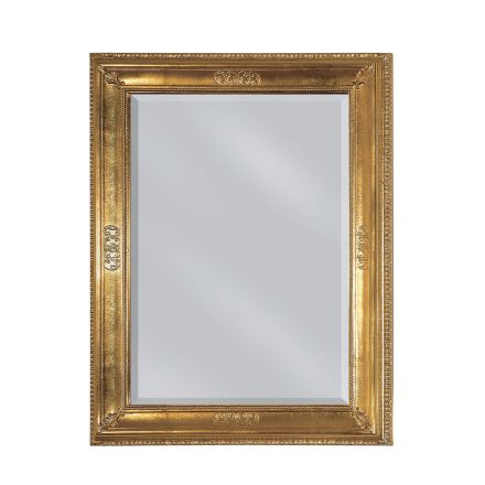 Obdélníkové zrcadlo z lehce starožitného zlatého listu Made in Italy - Abeona Viadurini