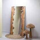 Obdélníkové skleněné zrcadlo s rámem z masivního dřeva - Nikos Viadurini
