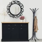 Kulaté zrcadlo s prolamovaným vzorem Made in Italy - Ferona Viadurini