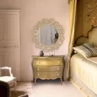 Kulaté zrcadlo s prolamovaným vzorem Made in Italy - Ferona Viadurini