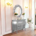 Kulaté zrcadlo s prolamovaným vzorem Made in Italy - Ferona Viadurini