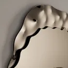 Tvarované zrcadlo s vložkou z melírovaného skla Vyrobeno v Itálii - Amata Viadurini