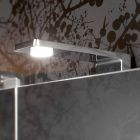 2-dveřové zrcadlo se stříbrným hliníkovým kontejnerem a chromovanými detaily - Maxi Viadurini