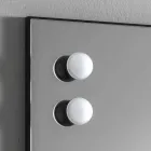 Nástěnné zrcadlo se 2 žárovkami a černým hliníkovým rámem vyrobené v Itálii - rám Viadurini