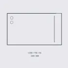 Nástěnné zrcadlo se 2 žárovkami a černým hliníkovým rámem vyrobené v Itálii - rám Viadurini