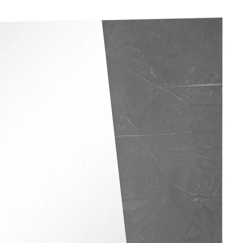 Nástěnné zrcadlo s lesklým bílým břidlicovým dřevěným italským designem - Joris Viadurini