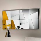Modulární nástěnné zrcadlo s konkávními a konvexními zrcadly vyrobenými v Itálii - alergie Viadurini